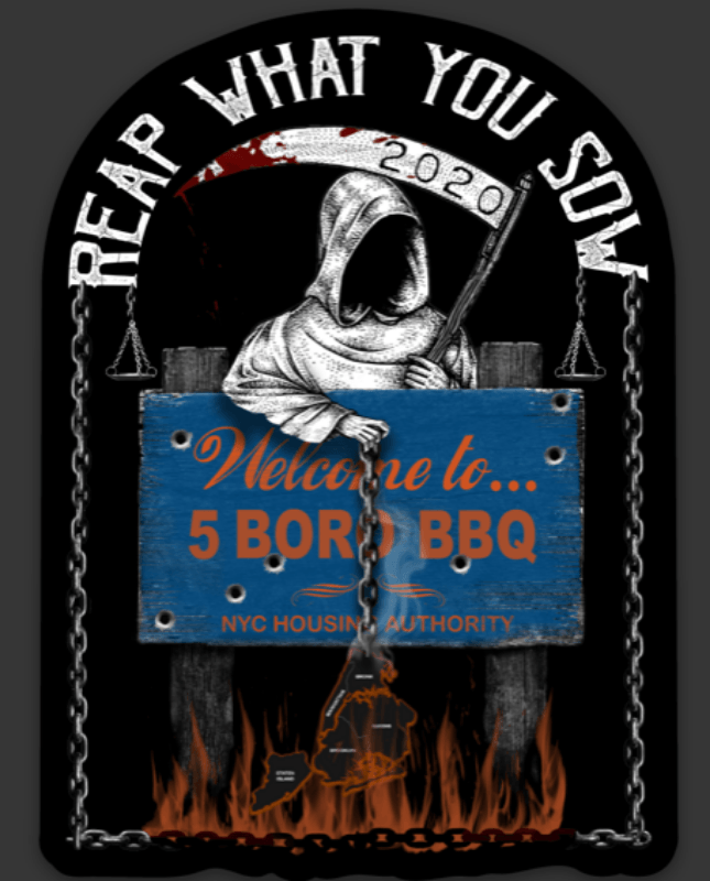 5 BORO BBQ - dye cut vinyl sticker - Midnight Platoon