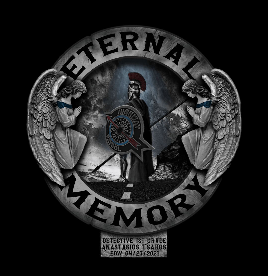 ETERNAL MEMORY - The Anastasios Tsakos Memorial Tribute Shirt - Midnight Platoon