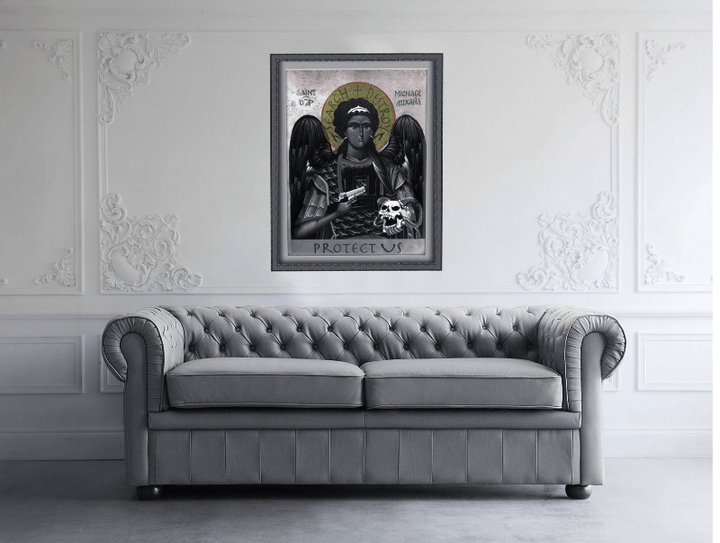 St. Michael Protect Us - Aluminum Sign